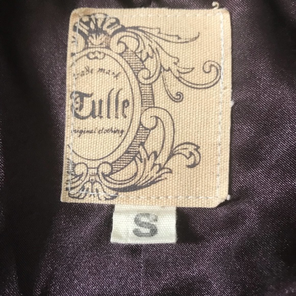 Tulle Double Breasted Blazer with Ruffles- S - Picture 5 of 8