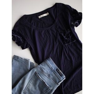 Madewell Tops - Madewell Velvet Sleeve and Pocket tee Madewell Tops - Madewell Velvet Sleeve and Pocket tee