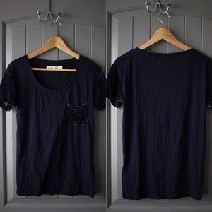 Madewell Tops - Madewell Velvet Sleeve and Pocket tee Madewell Tops - Madewell Velvet Sleeve and Pocket tee