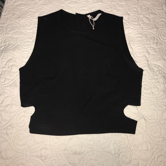 Zara NWT black crop top - Picture 2 of 5