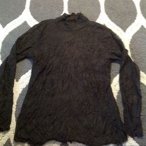 Tribal chocolate ruffled high neck