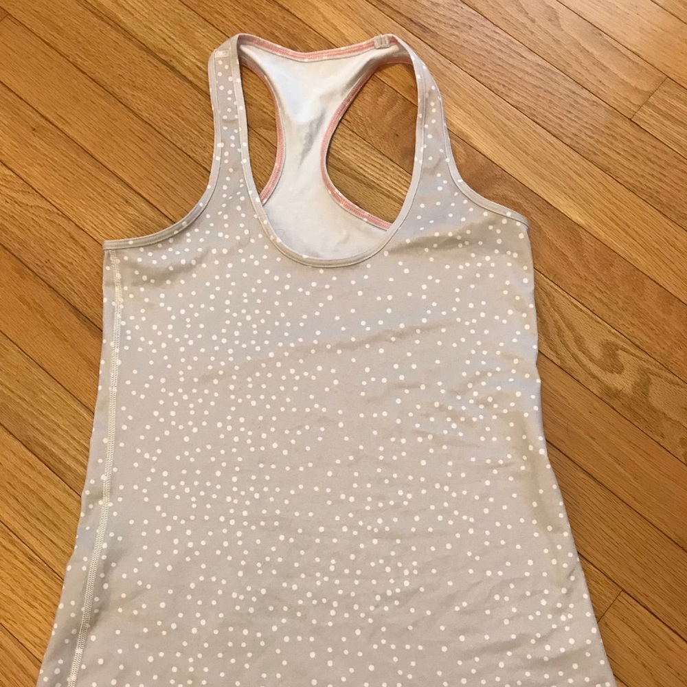 Polka dot racer back tank