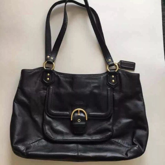 Coach Handbags - Coach Black Leather Purse Tote