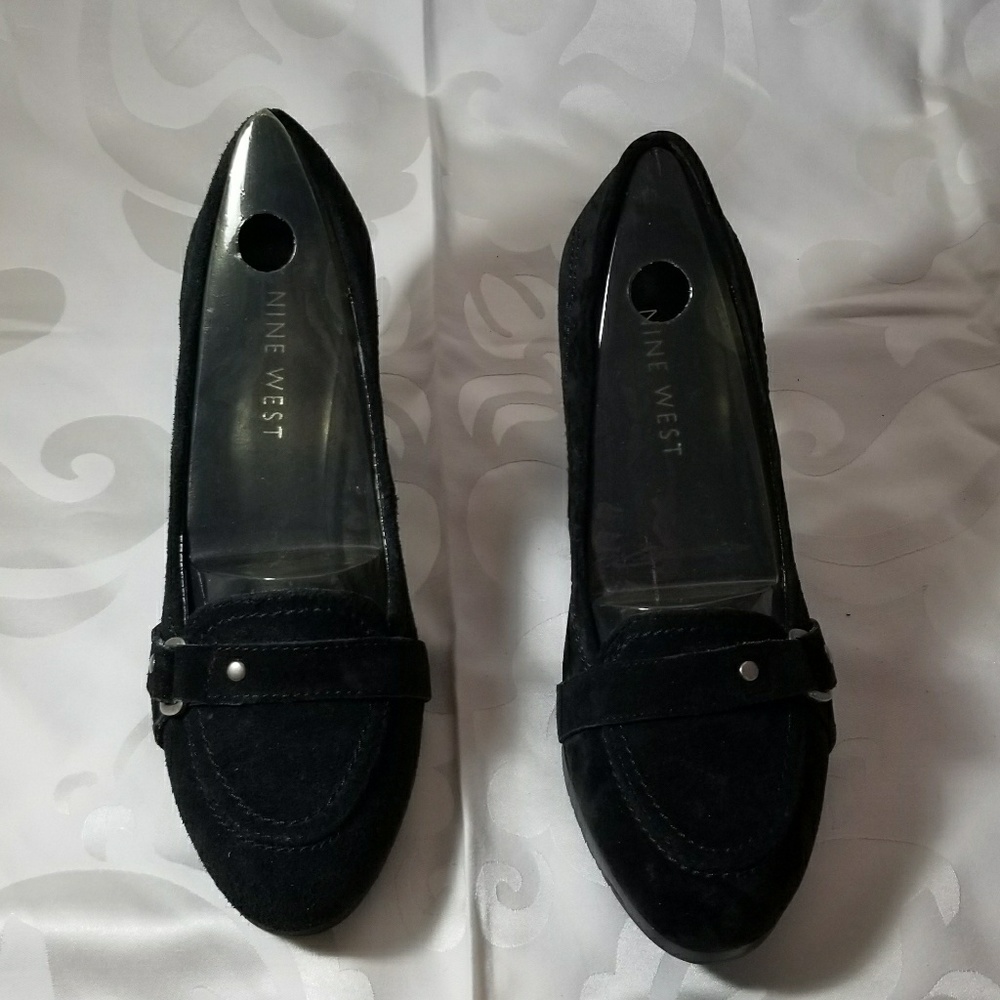 Nine West black loafers