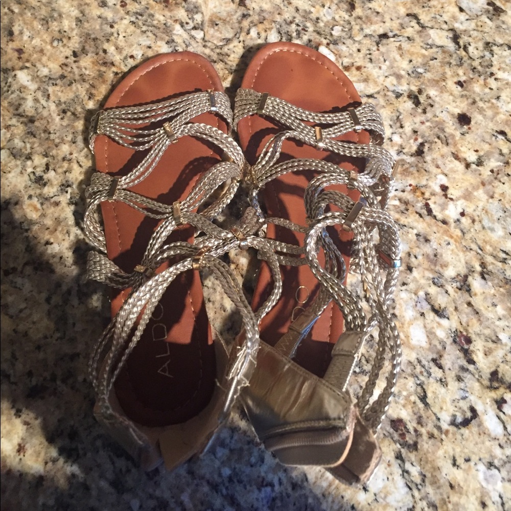 Aldo gold gladiator sandals