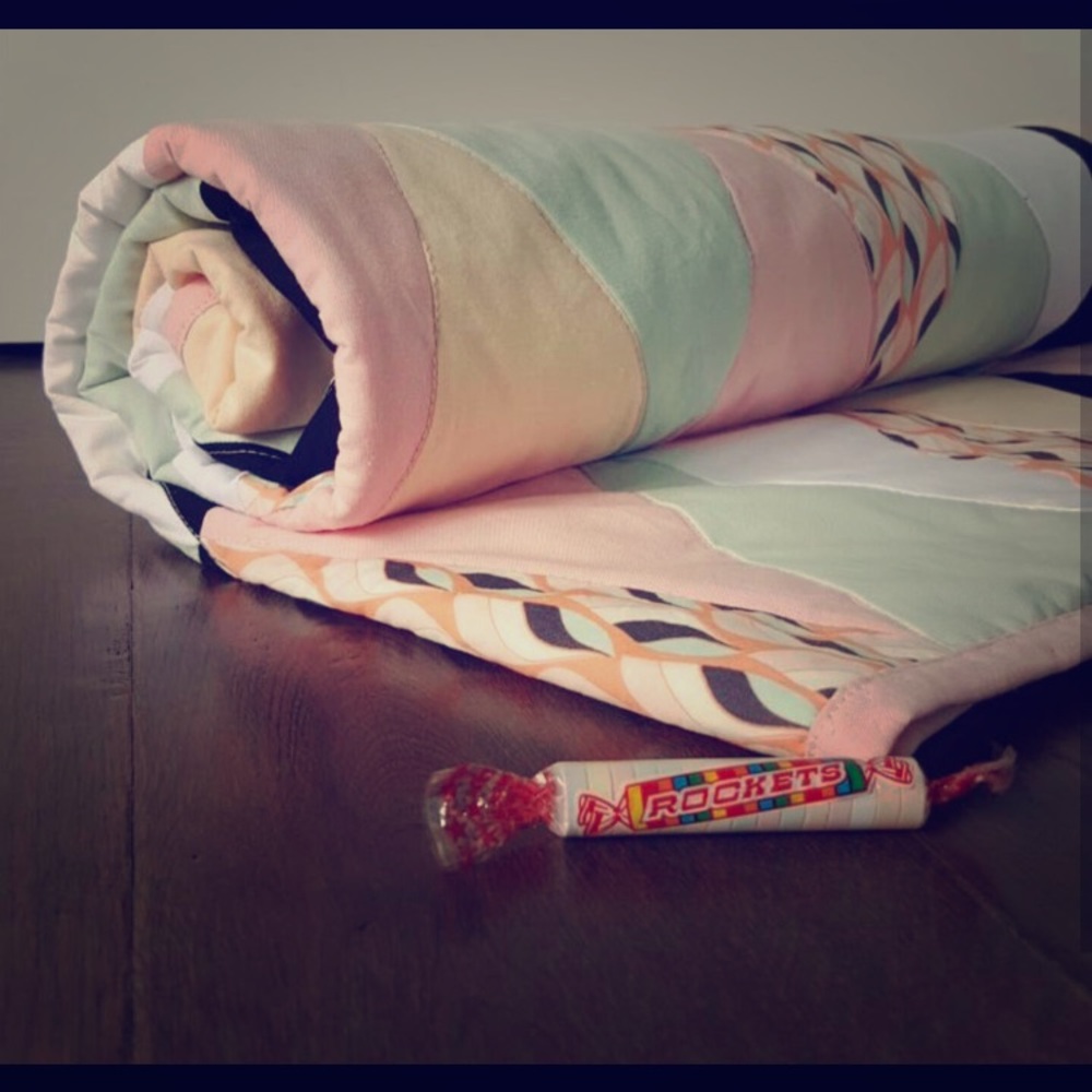 Handmade baby quilt from Etsy