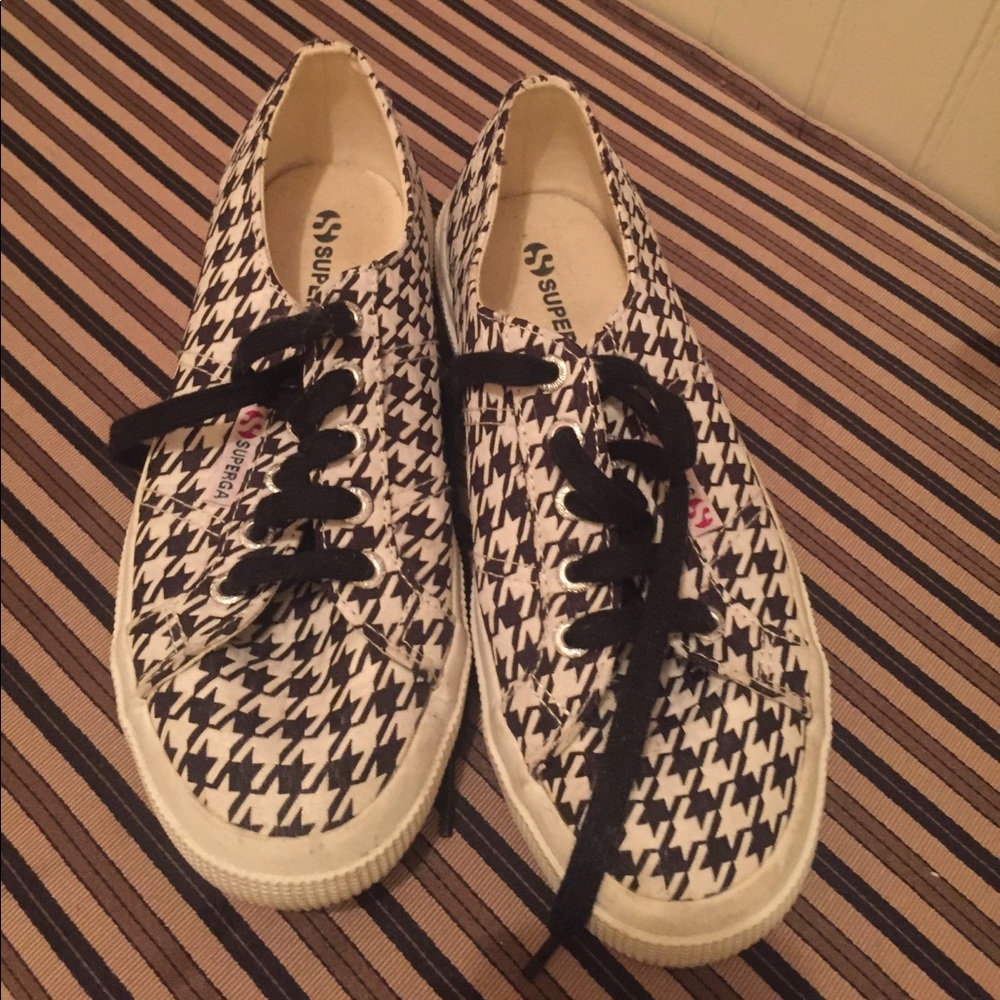 Superga houndstooth sneakers like NEW