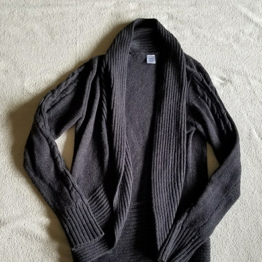 Dark Gray Cardigan Sweater Size Small