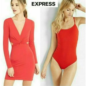 EXPRESS Bundle Dress+Bodysuit Size Large