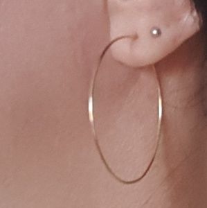 14k yellow gold hoops