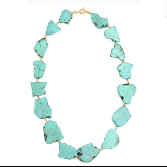 Turquoise  Marble rivulet necklace - Picture 2 of 3