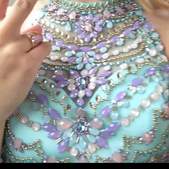 aqua homecoming dress - Picture 3 of 3