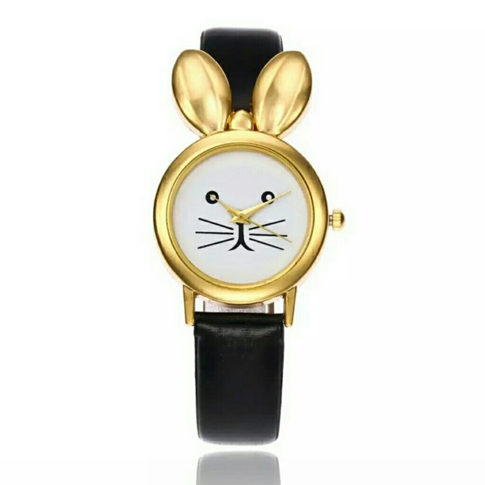 RABBIT EARS LEATHER BAND WATCH