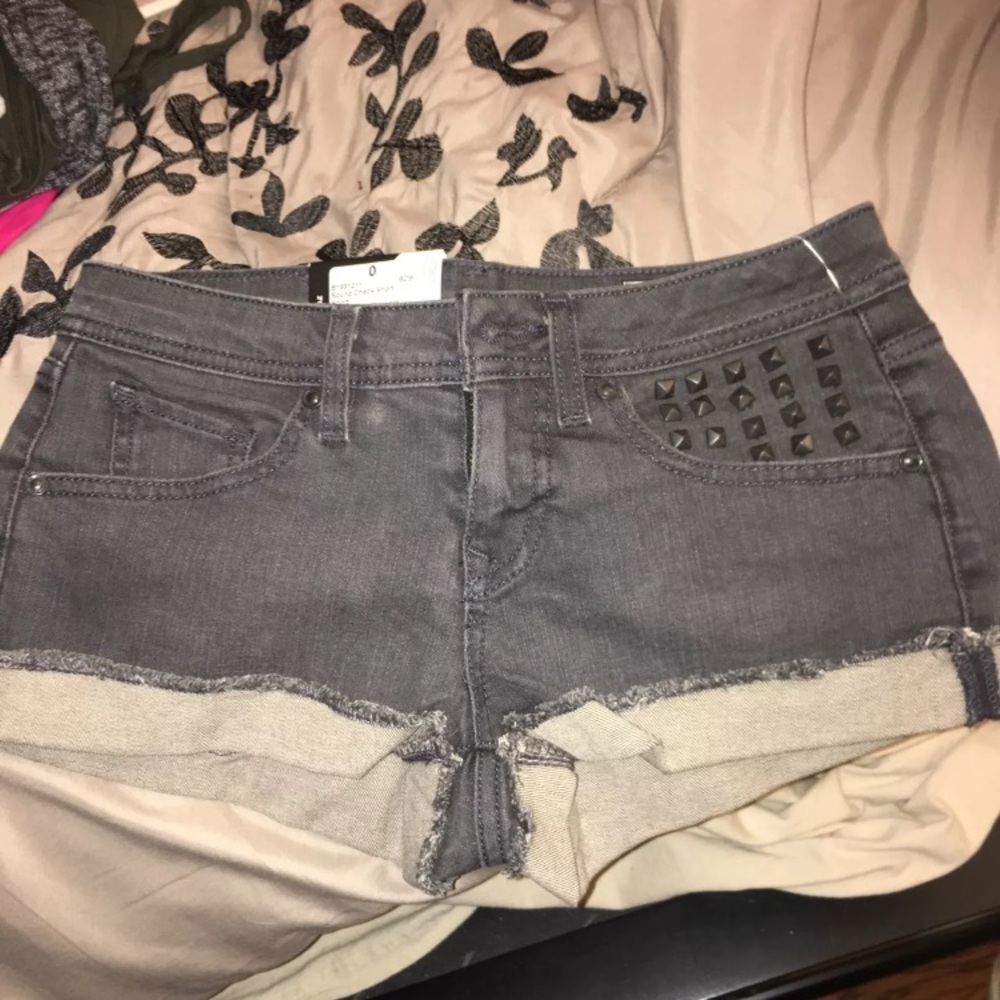 Studded black shorts