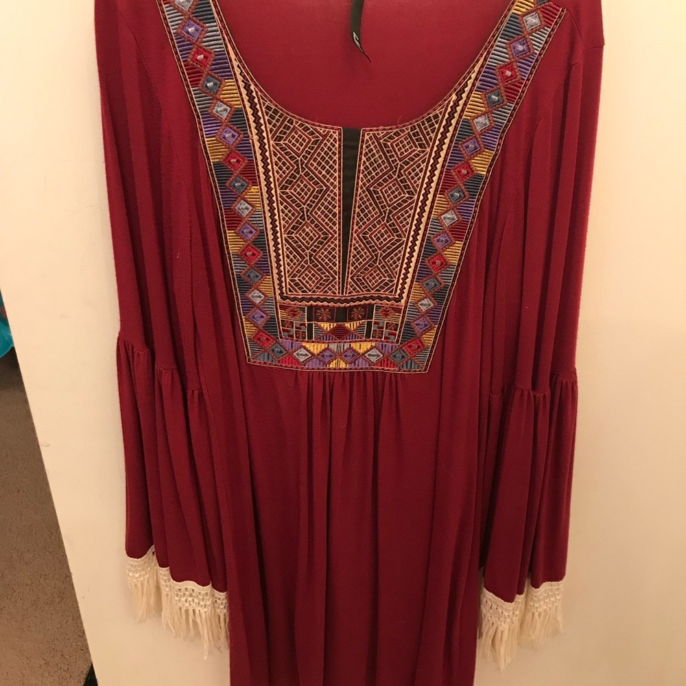 Beautiful dress with embroidered front
