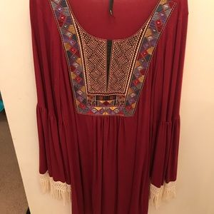 Beautiful dress with embroidered front