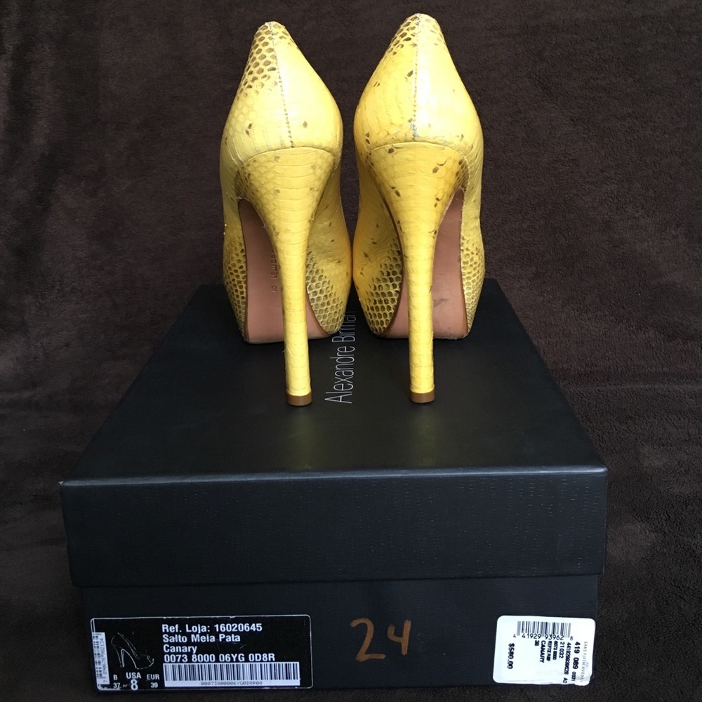 Heel Pumps Platform Alexandre Birman Python Size 8 - image 7