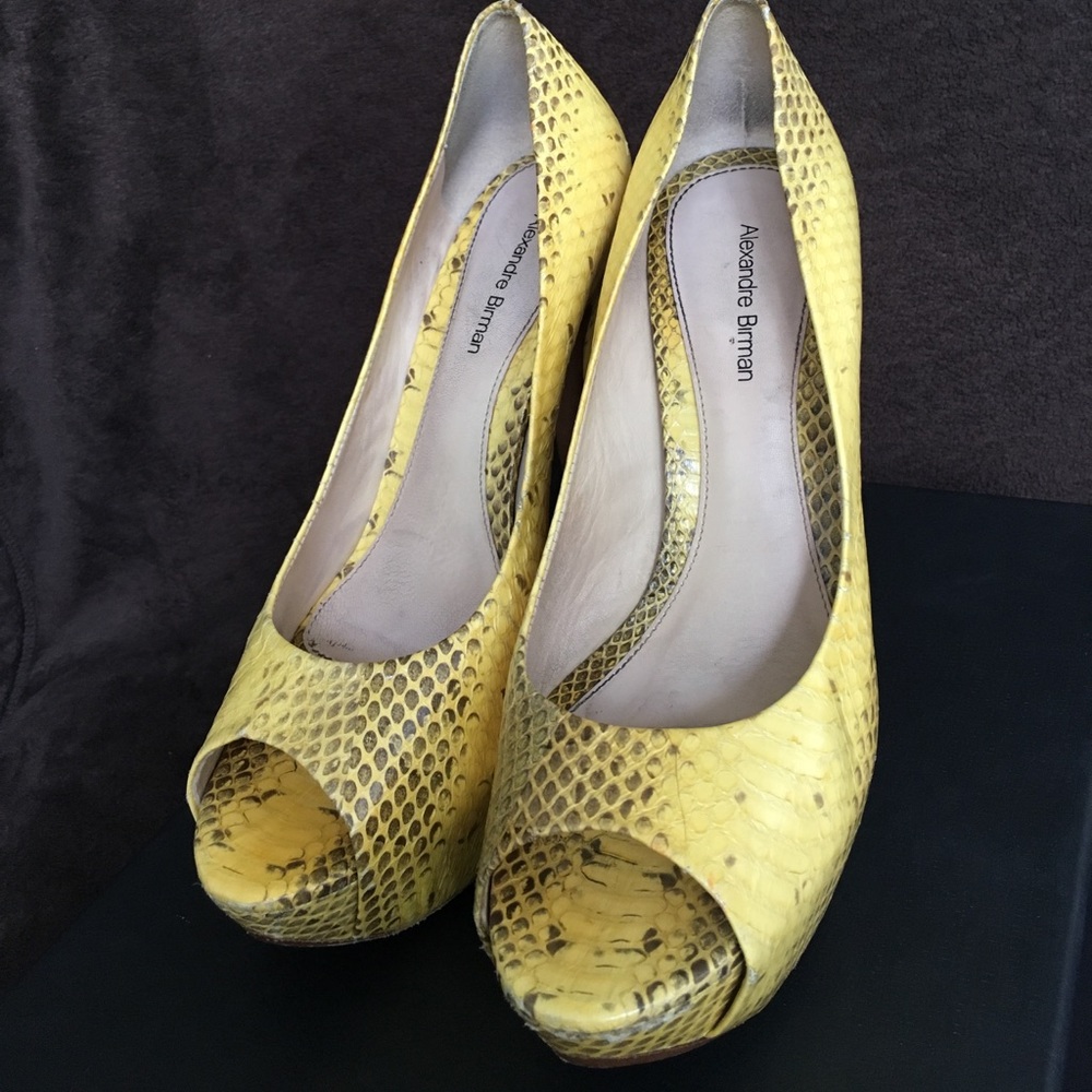 Heel Pumps Platform Alexandre Birman Python Size 8 - image 5