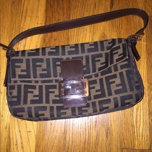Authentic FENDI zucca Baguette
