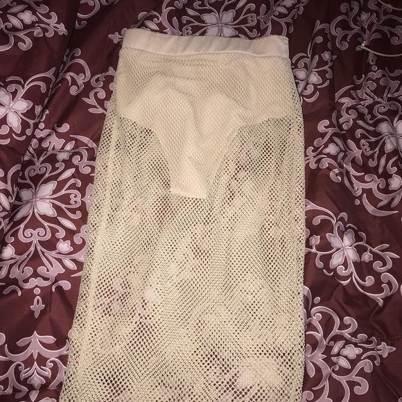 See through 2-piece tan outfit - Picture 2 of 2