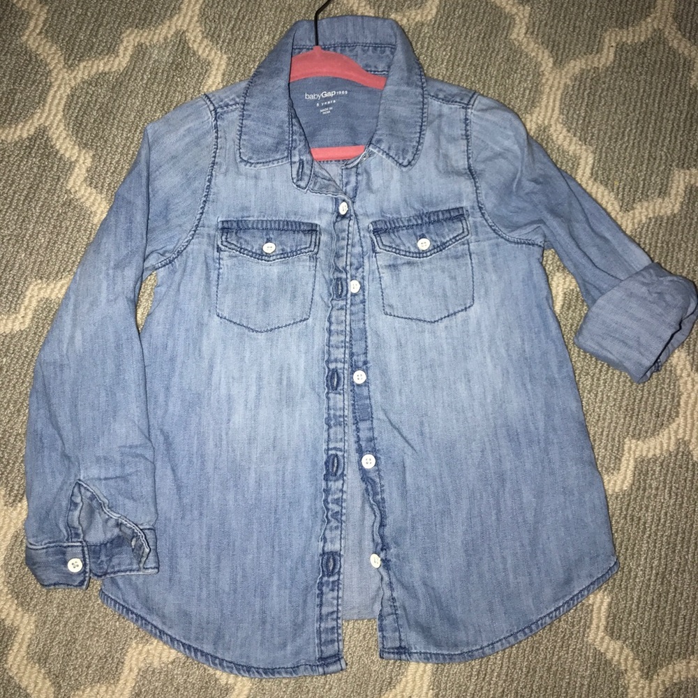 BabyGap denim button down girls