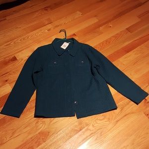 Cabela's waffle teal blue shirt jacket