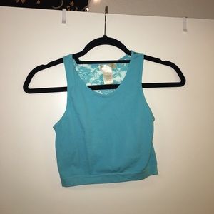 Blue crop top