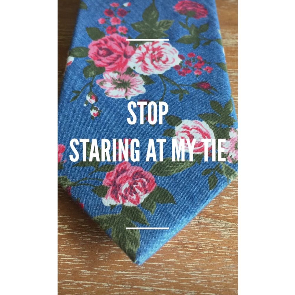 Men’s Floral Tie - blue