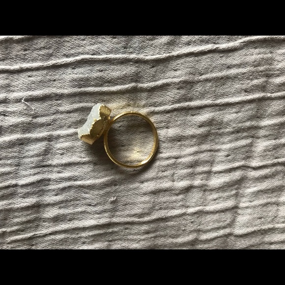 Smoky White Druzy Ring Size 7 - Picture 4 of 5