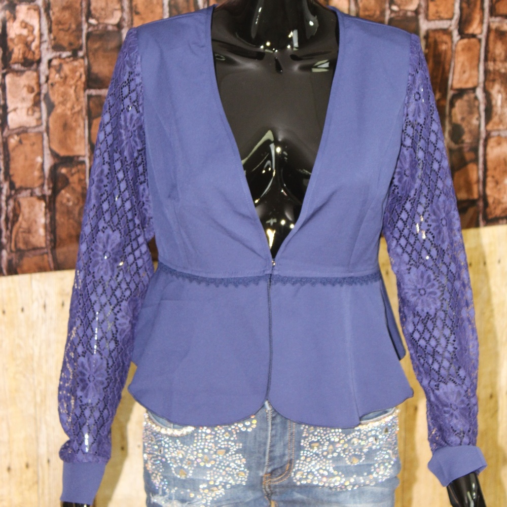 Lace Sleeve Blazer