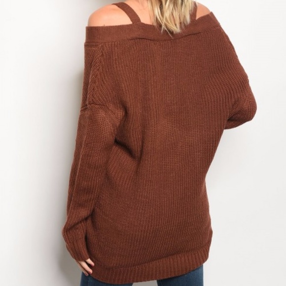 ⬛LAST 1⬛ RUST colored button front cardigan - Picture 2 of 2