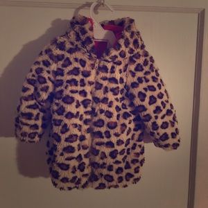Adorable Leopard faux fur baby coat