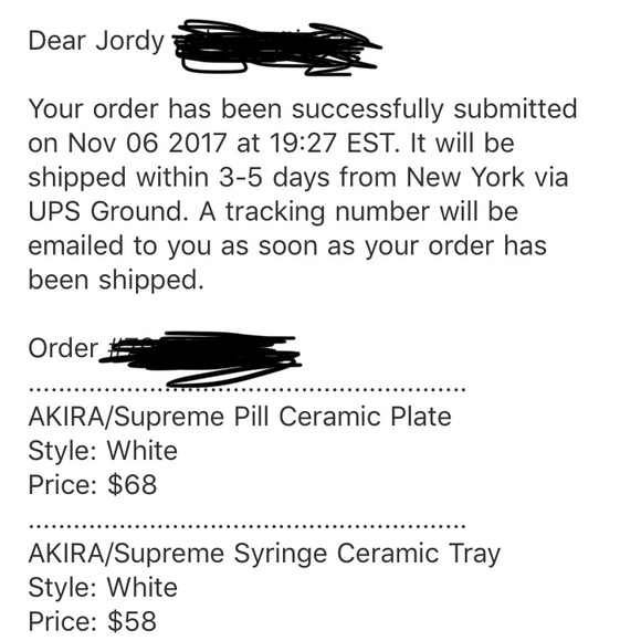 Supreme/ Akaria Pill Ceramic Plate - Picture 2 of 4