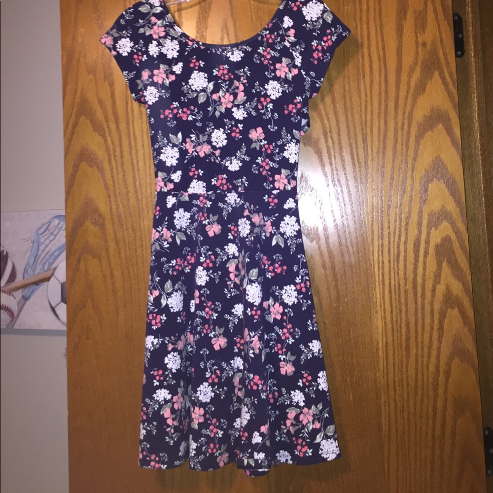 Navy, White and Pink dress