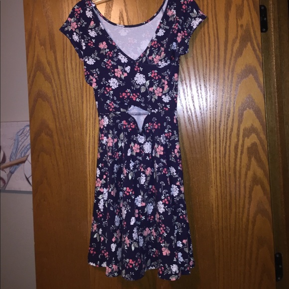 Navy, White and Pink dress - Picture 2 of 4