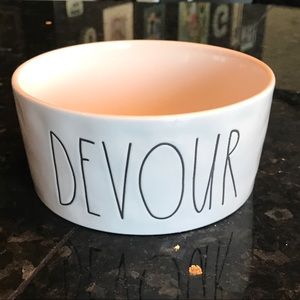 New Rae Dunn “Devour” dog bowl