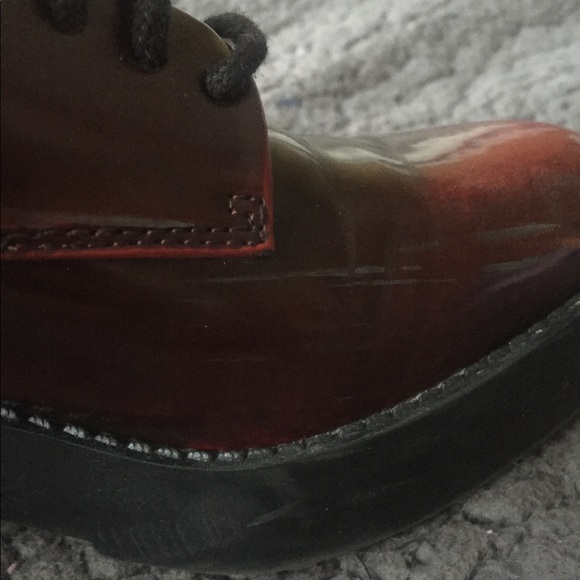 Zara Trafaluc Burgundy Patent Leather Oxfords 37 - Picture 5 of 8
