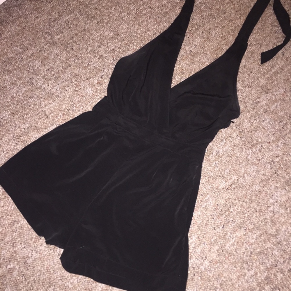 Silky Black Romper
