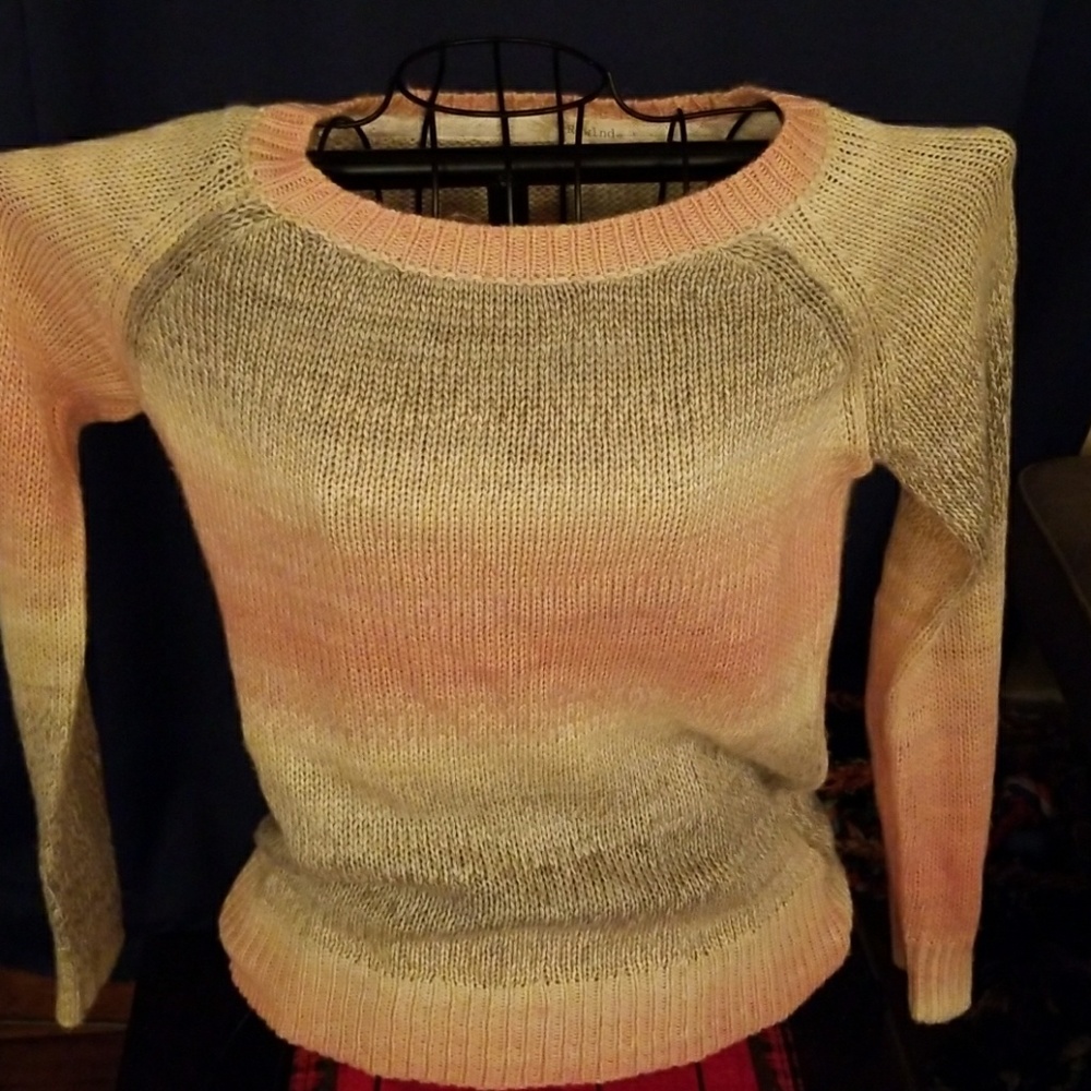 Pink and Gray Sweater