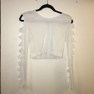 long sleeve crop top