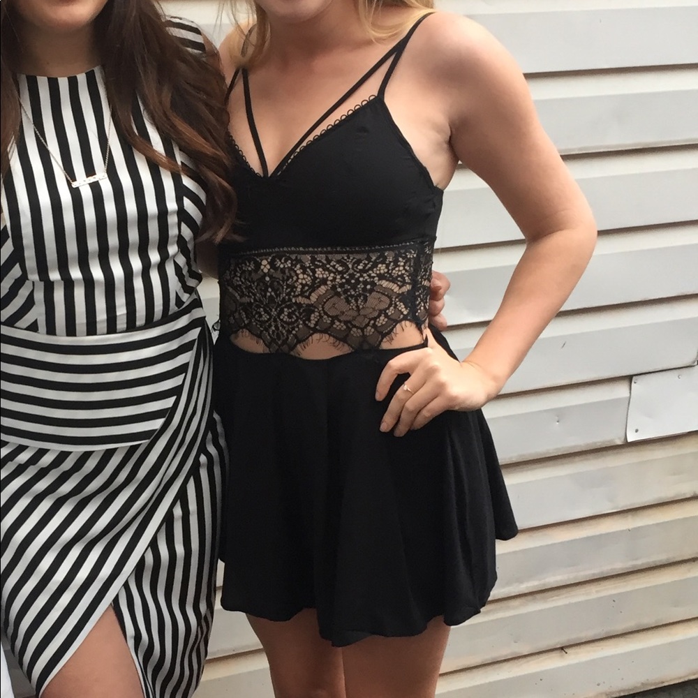 Amazing black romper with beautiful lace detail