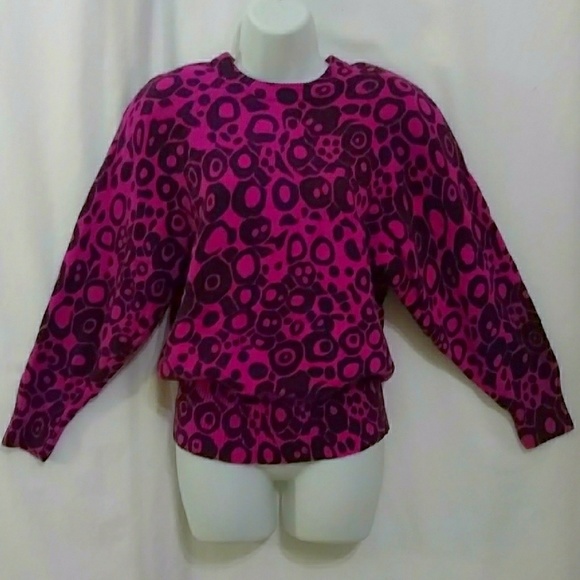 VTG Retro 80s Abstract Print Sweater M - EUC - Picture 2 of 8