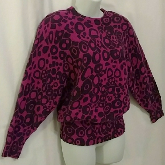 VTG Retro 80s Abstract Print Sweater M - EUC - Picture 3 of 8