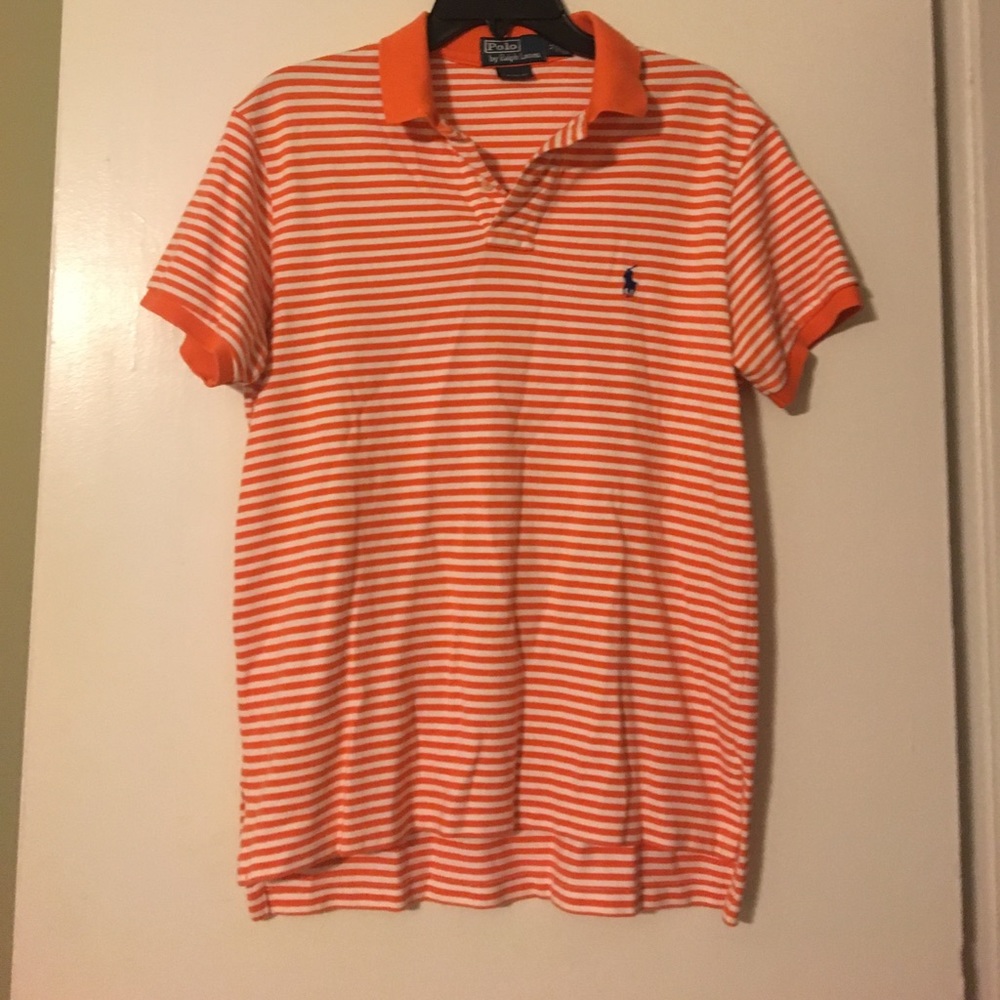 🆕LISTING: WHITE/ORANGE POLO BY RALPH LAUREN
