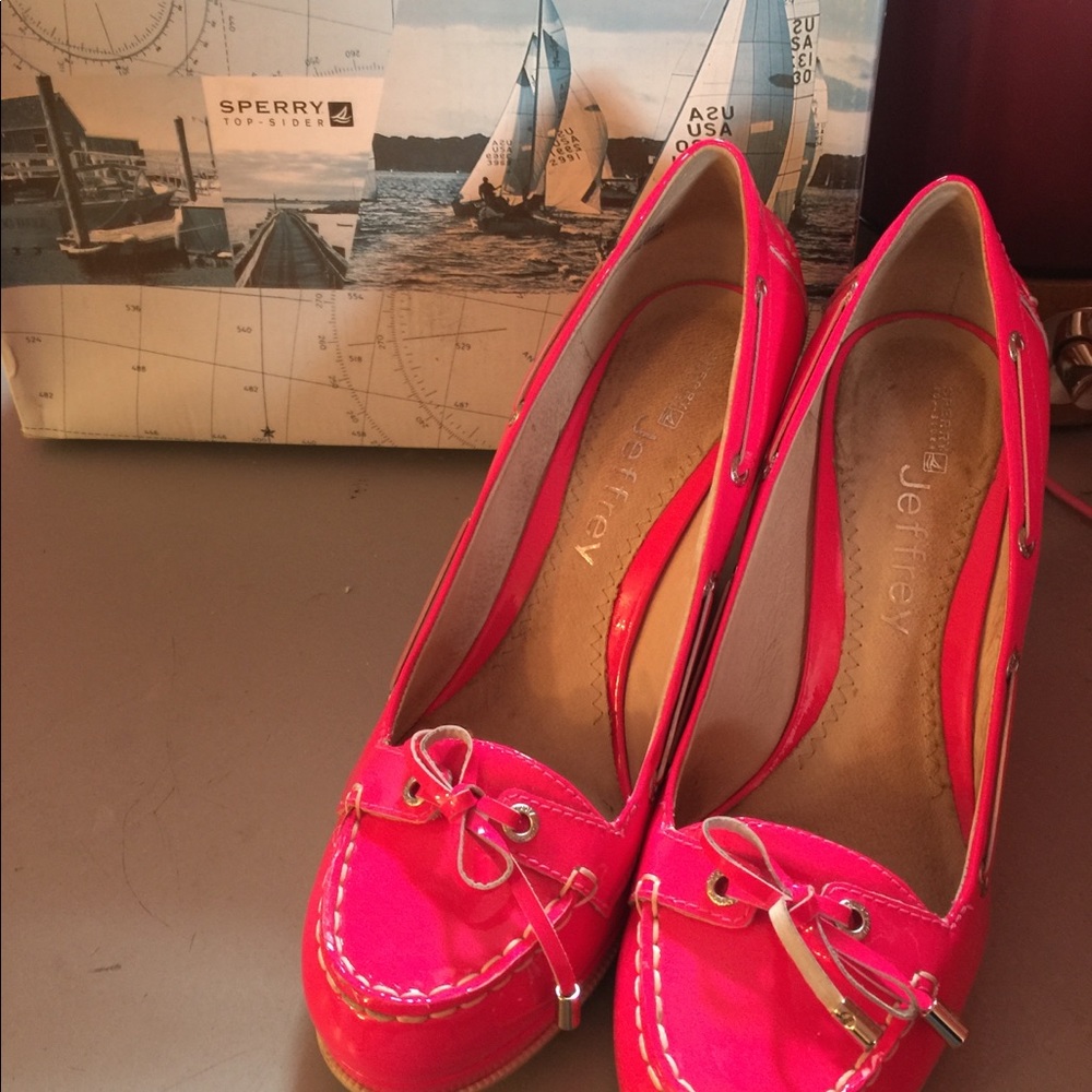 Neon Pink Wedges