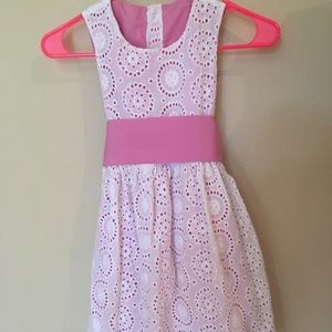 Adorable white and pink dress