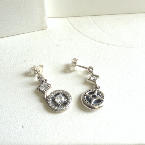 Pandora Vintage Allure Drop Silver Earrings NEW - Picture 4 of 5