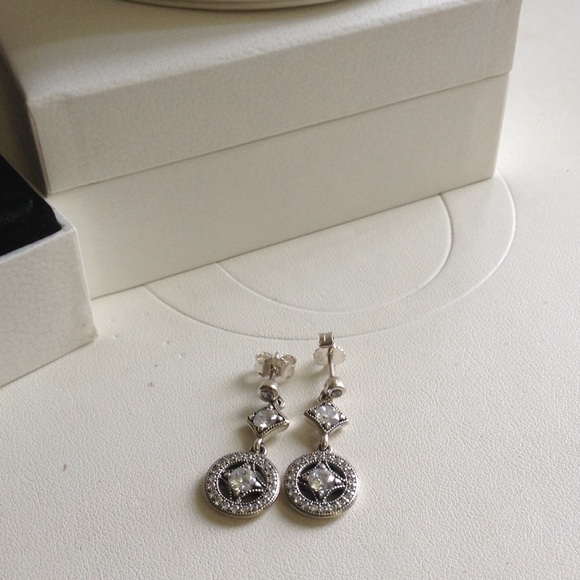 Pandora Vintage Allure Drop Silver Earrings NEW - Picture 5 of 5