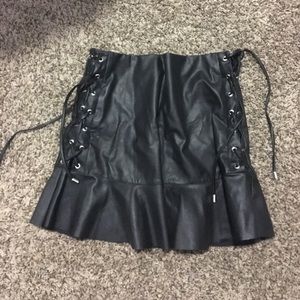 Black Leather Skirt