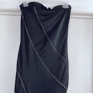 Black silk mini dress NOT A SKIRT